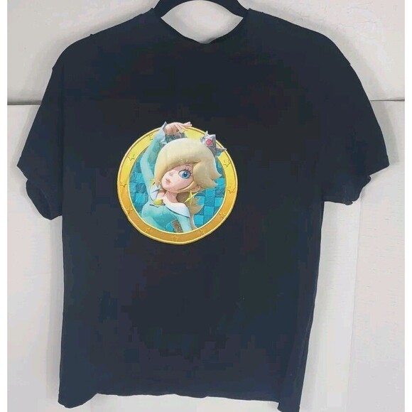 Super Mario Princess Rosalina T-Shirt. Medium Black. QUALITY COTTON gamer -girl - Picture 7 of 7